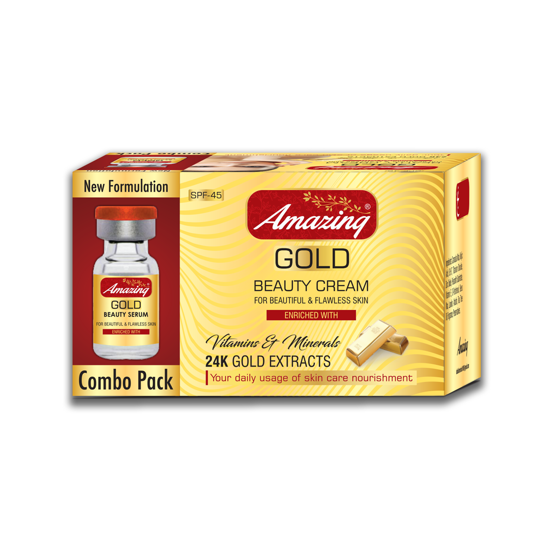 Amazing Gold Beauty Cream with Whitening Serum | 2-in-1 Glow Solution